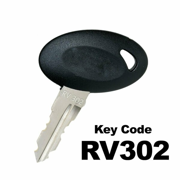 Bauer RV KEY, RV302  , Black, Egg Shaped, Precut KEY-RV-302